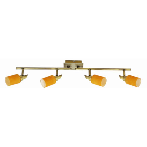 Plafonnier Candellux Tukan 4xG9 patine/orange métal