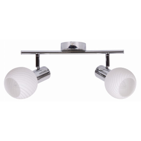 Plafonnier Candellux Turno chromé verre 2xE14 43cm