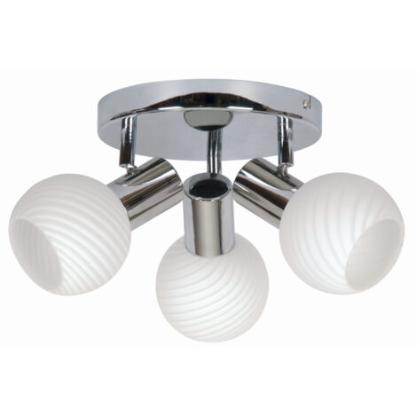 Plafonnier Candellux Turno chromé verre 3xE14 36cm