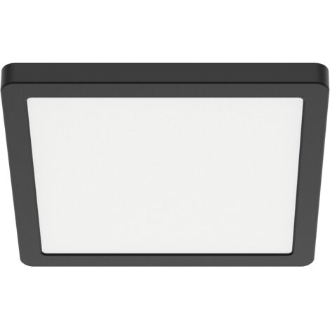 Plafonnier carré 29,5cm noir LED 24W CCT EVORA Milagro
