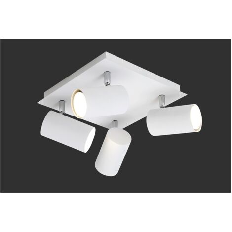 Plafonnier Carré 4 Spots Orientables Marley Blanc Trio Lighting