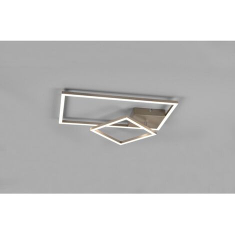 Plafonnier Carré Inclinable Pan Nickel Led Gradateur 4000k Trio Lighting