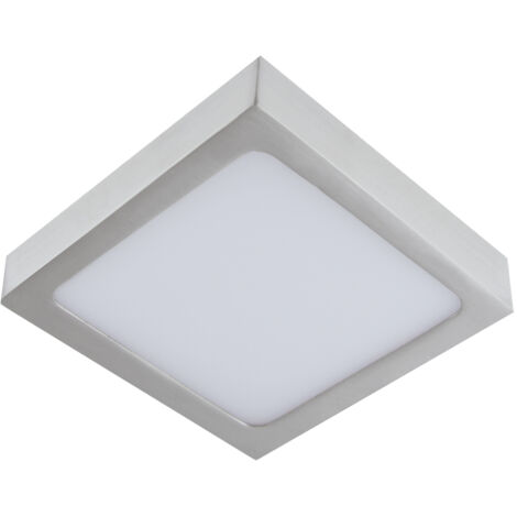 Plafonnier carré LED MARTIN D, chrome mat, 24 W 4000 K