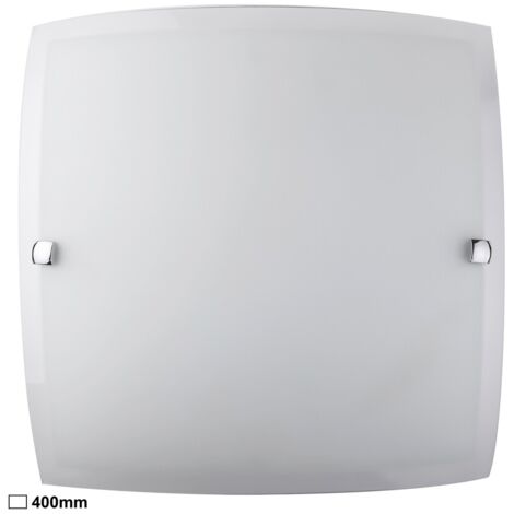 Plafonnier carré verre opale 40 cm E27 Rabalux Nedda