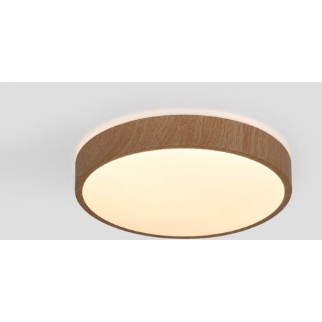 Plafonnier CCT LED - 24W - Couleur bois - Ø40cm