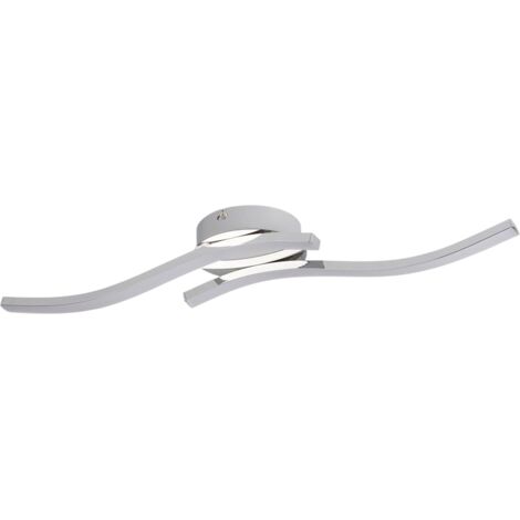 Plafonnier chrome Bradox double vague LED 12W Reality