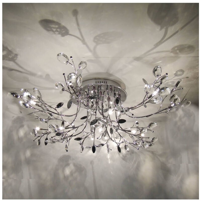 Plafonnier chromé cristal - Aiken