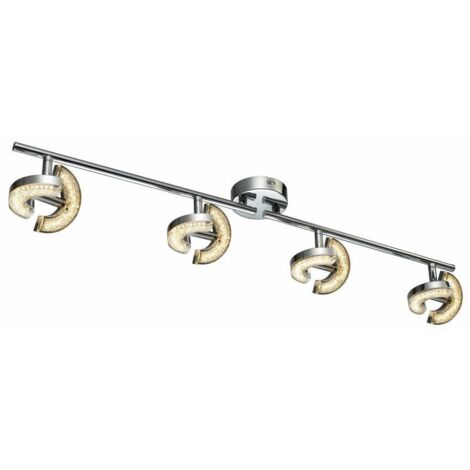 Plafonnier chrome réglable 8 spots LED 3W Reality Semic