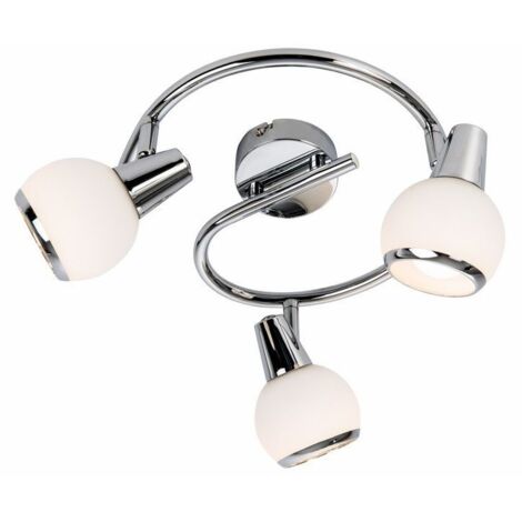 Plafonnier chrome rond orientable Loris 3xE14 Reality
