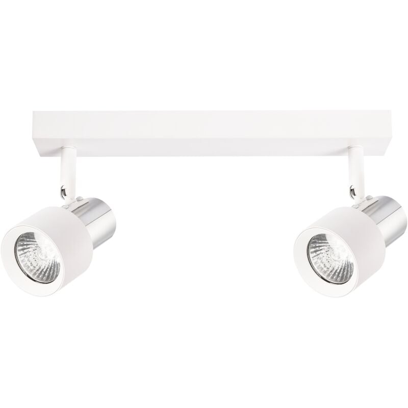 Plafonnier Cino 2xGU10 Blanc + Chrome