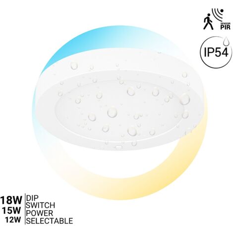 Plafonnier circulaire à LED CCT avec capteur PIR -12W /15W/18W -
