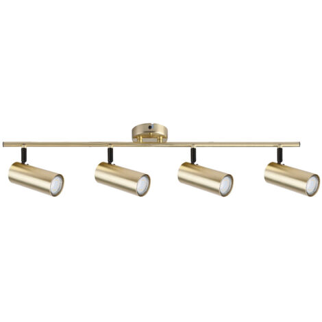Plafonnier Colly laiton 4x15w gu10, abat-jour en laiton