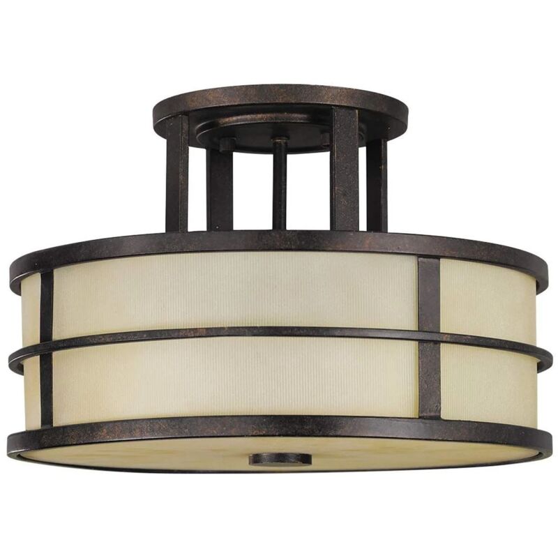 Licht-erlebnisse - Plafonnier Crème Bronze Verre Métal ø 34,3 cm décoratif faible éblouissement Plafonnier E27 Salon Licht-erlebnisse - Plafonnier Crème Bronze Verre Métal ø 34,3 cm décoratif faible éblouissement Plafonnier E27 Salon