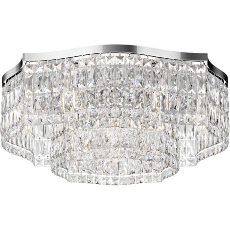 Plafonnier cristal chromé Dune Maytoni 10xE14 60cm