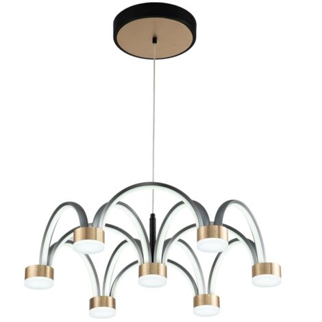 Plafonnier d'ambiance minimaliste scandinave, aluminium gris 84W pour salon, bureau température de couleur CCT