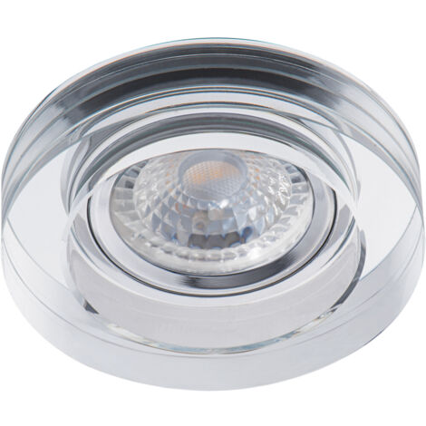 Plafonnier décoratif encastré - Verre argent - Ø90mm - MR16 - Kanlux