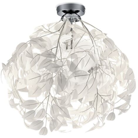 Plafonnier Décoratif Lavable Feuilles Blanches Leavy Trio Lighting