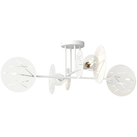 Plafonnier design blanc métal Frick 4xE27 IP20 Emibig