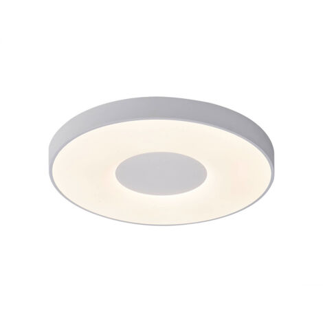 Plafonnier design, Grande lampe de plafond Coin LED Blanc en Plastique, MANTRA