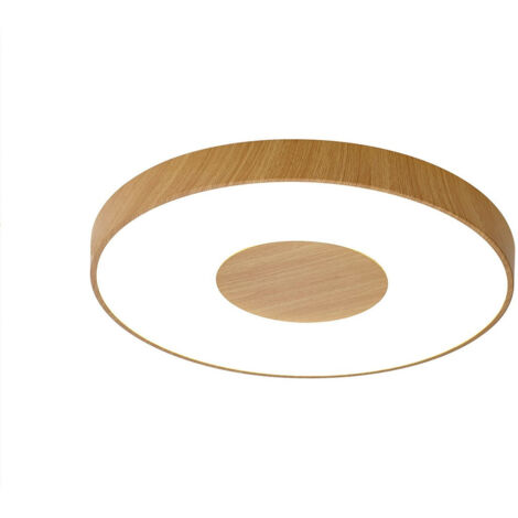 Plafonnier design, Grande lampe de plafond Coin LED Bois en Plastique, MANTRA