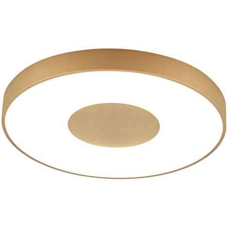 Plafonnier design, Grande lampe de plafond Coin LED Or en Plastique, MANTRA