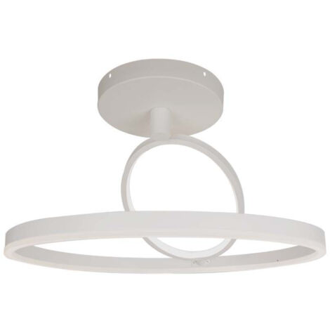 Plafonnier design lampe de salon LED anneau chambre blanc D 49,5 cm