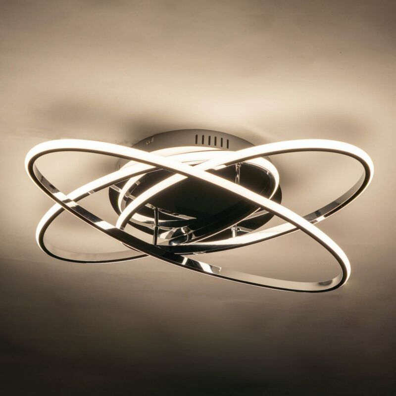Plafonnier design led dimmable chrome - Paciano