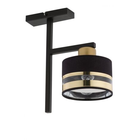 Plafonnier design moderne noir/or Pro E27 15W Sigma