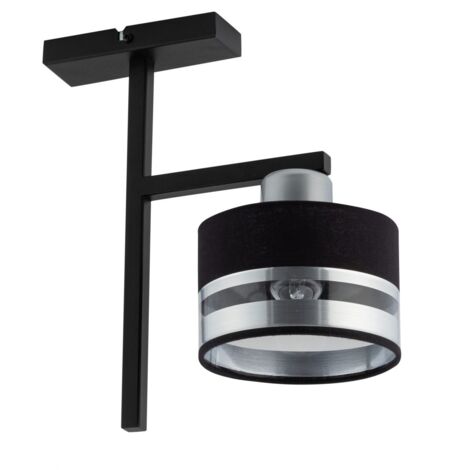 Plafonnier design noir/argent Pro E27 15W Sigma Lighting
