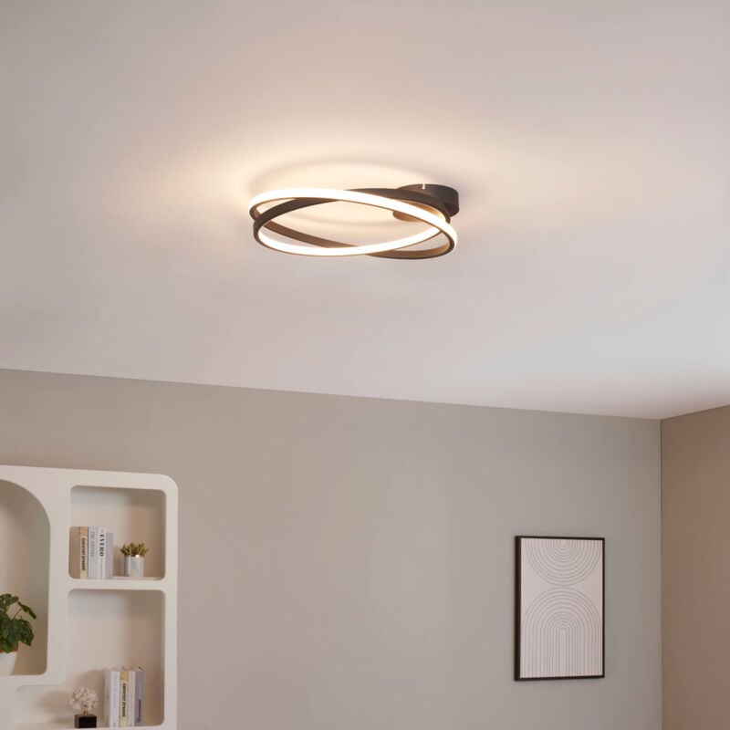 Plafonnier design noir led dimmable 50 cm - Unity
