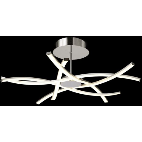 Plafonnier design, Plafonnier Aire led dimmable Gris en Metal, MANTRA