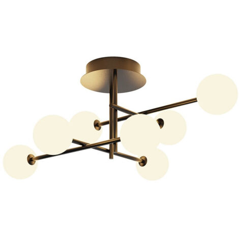 Plafonnier design, Plafonnier CELLAR 7L - Mantra Noir en Metal, MANTRA