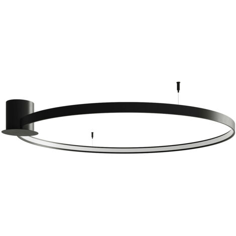 Plafonnier design plafonnier noir chambre à coucher anneau LED