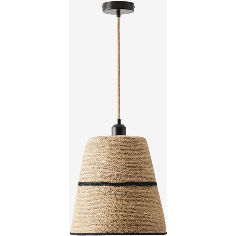 Sklum - Lampe de plafond Karyse Naturel- Noir