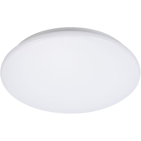 Plafonnier dimmable Lampe de salon blanche Plafonnier rond, métal, LED 17W 1600Lm blanc chaud, DxH 33,5x6,5 cm