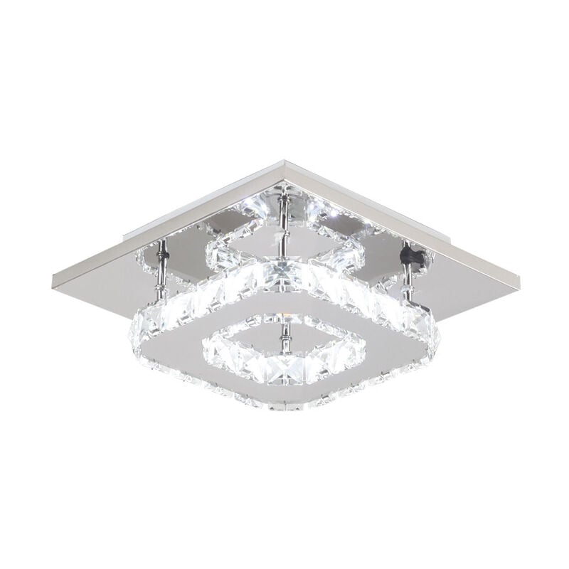 Plafonnier D'Intérieur À Led Lustre En Cristal K9 Moderne Pour Chambre À Coucher, Salon, Salle À Manger (Blanc Froid)