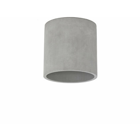 LICHT-ERLEBNISSE Plafonnier d'intérieur Shy en béton au design minimaliste de style moderne Ø14cm - Béton