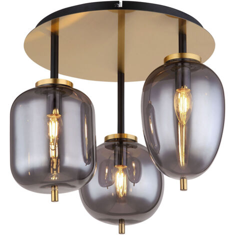 Plafonnier doré Blacky I 3 lumières - 15345-3DMM
