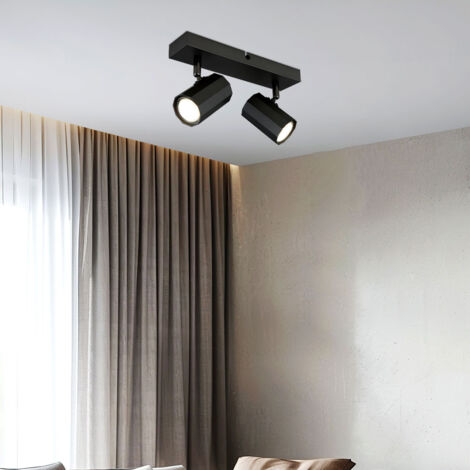 Plafonnier double spot gris mat 2x GU10