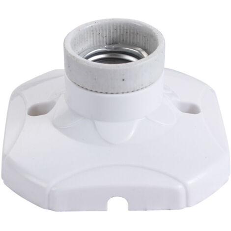 Plafonnier/Douille de plafond, plastique, porcelaine, blanc, E27 max. 60W, 9 x 9cm, 10 pcs.