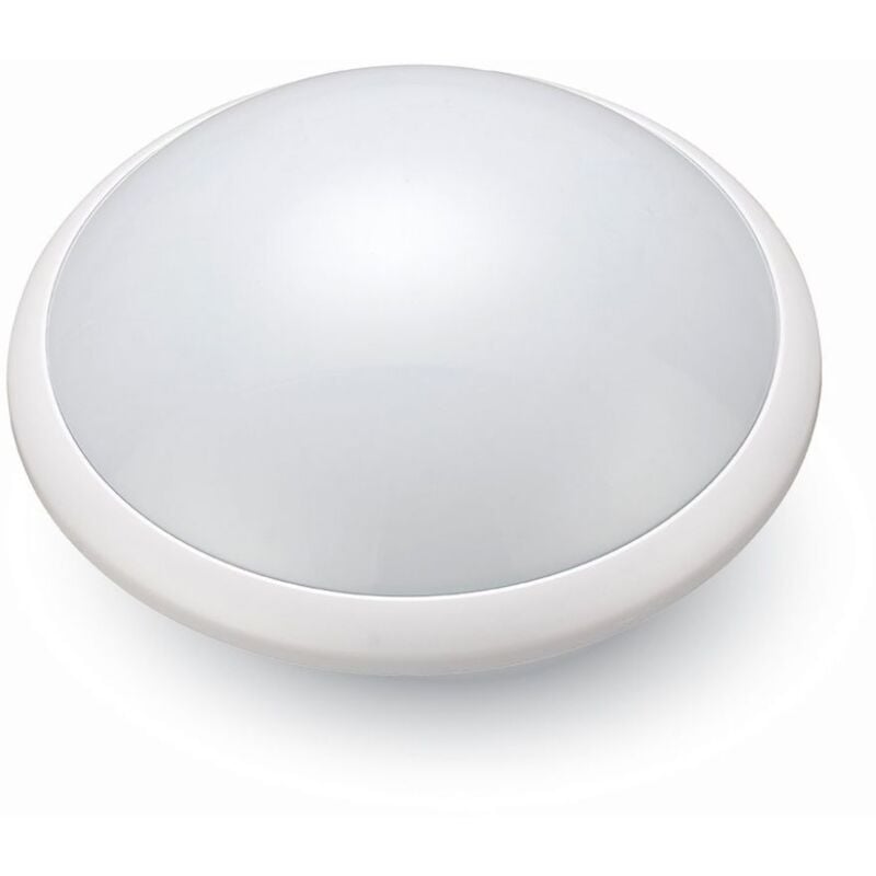 Lampe dôme ronde led - Détecteur de micro-ondes - IP44 - Blanc - 296mm