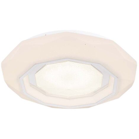 Plafonnier effet cristal Lampe de salon Télécommande variable D 40 cm