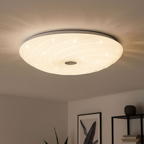 Plafonnier effet étoile Lumière du jour blanc LED Plafonnier Salon, CCT, 45W 5300Lm blanc chaud-froid, DxH 57,5x9,5 cm