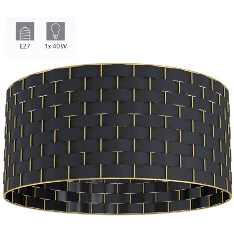 Plafonnier EGLO Marasales Noir ⌀48cm E27 40W