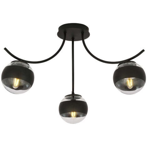 Plafonnier Emibig Boston métal noir 3xE14 70 cm IP20