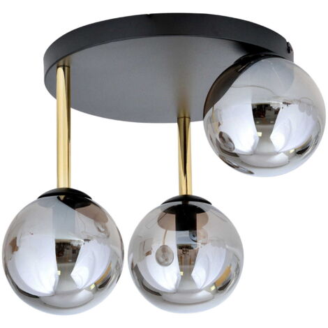 Plafonnier Emibig DOLCE 3xE14 dimmable or/graphite