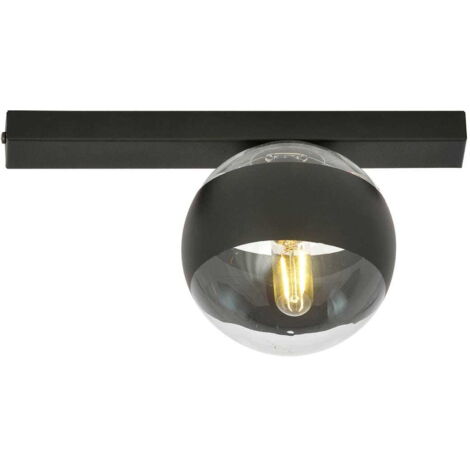 Plafonnier Emibig FIT noir/verre E14 dimmable 30cm