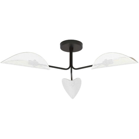 Plafonnier Emibig GOMEZ 3xE14 noir blanc/or métal IP20