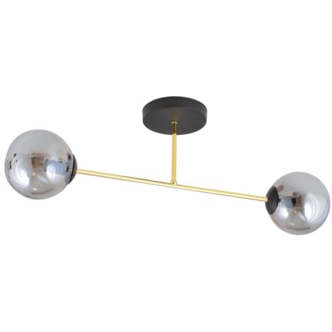 Plafonnier Emibig MAGNUM 2, 2xE14, laiton noir graphite