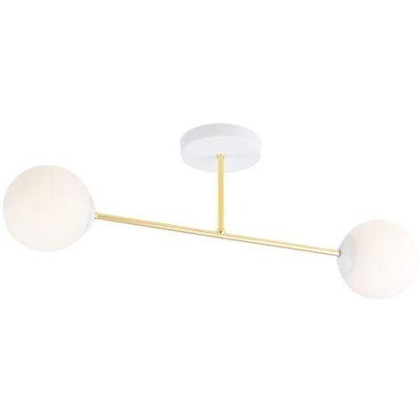 Plafonnier Emibig MAGNUM 2xE14 laiton blanc 55cm IP20